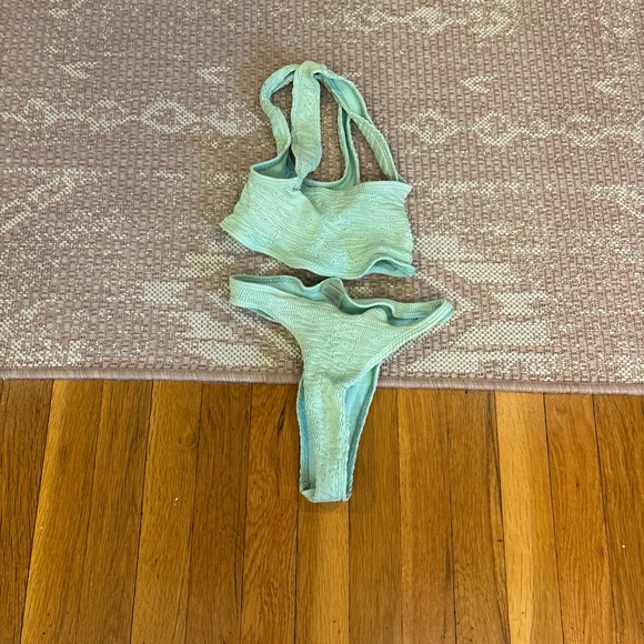 Mint Ribbed Bikini Set - Picture 3 of 8